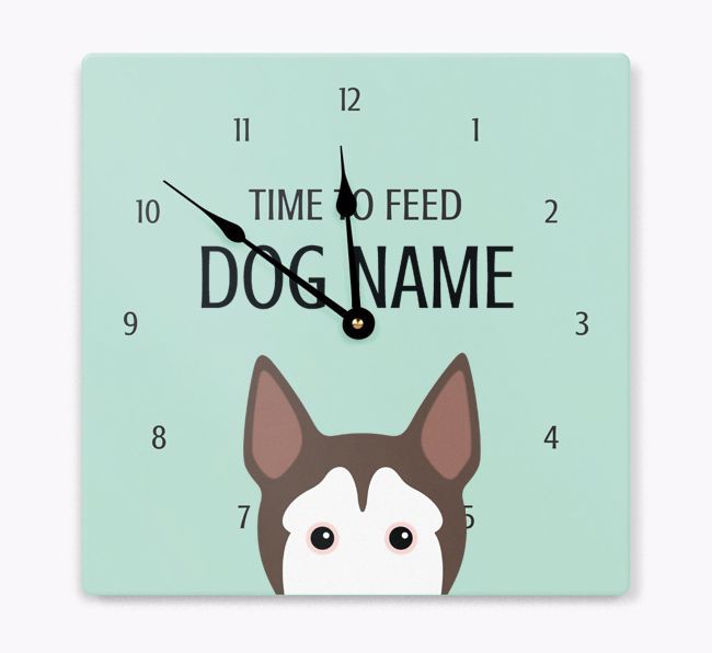 Time To Feed: Personalized {breedFullName} Wall Clock